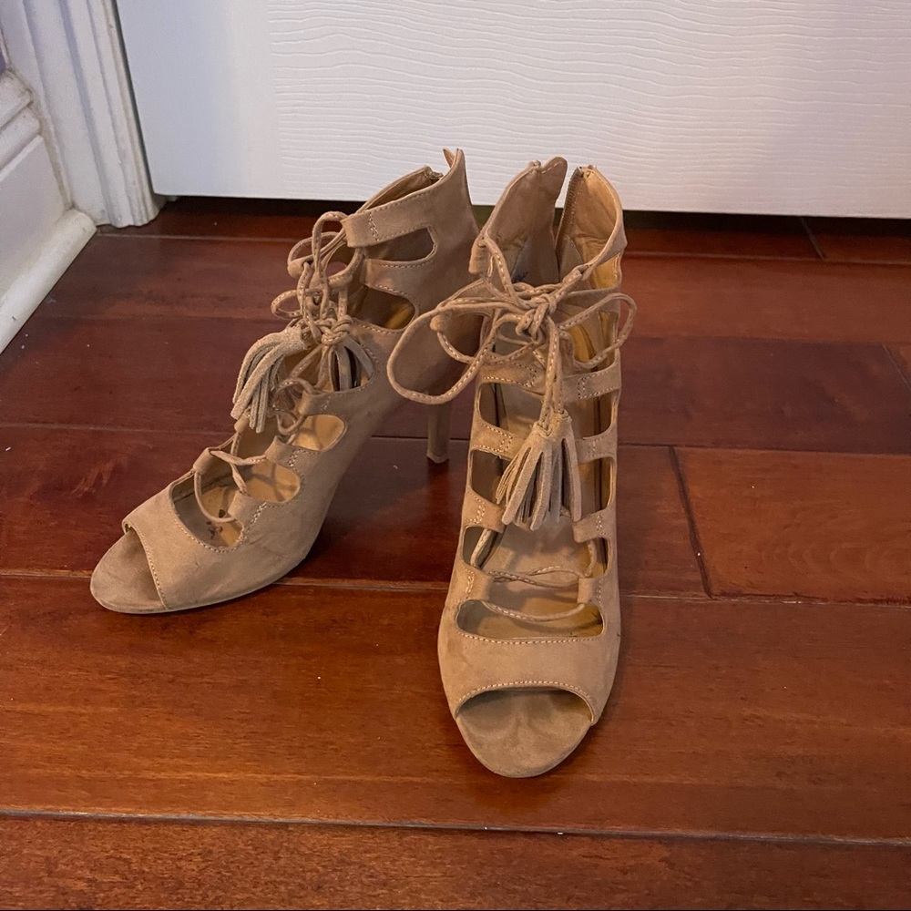 Brown stiletto heels
